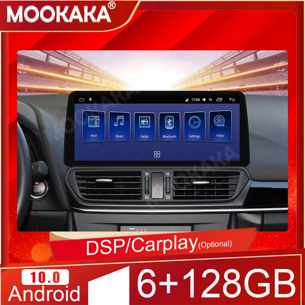 

6 + 128 ГБ Android 10.0 для Mazda 3 Angkesaila 2014-19 автомобильный мультимедийный плеер авто стерео магнитофон навигационный головное устройство Carplay