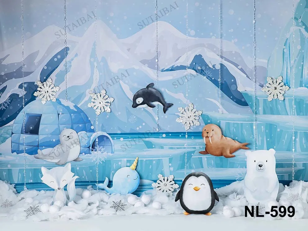 Winter Wonderland Christmas Backdrops Ice Castle Snow Winter Snow Landscape Background Frozen Pine Tree Forest Photo Background