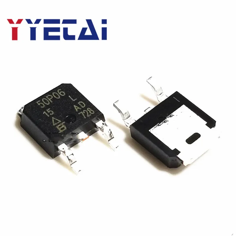 

TAI 10PCS SUD50P06-15L 50P06 50A 60V P-Channel патч TO-252