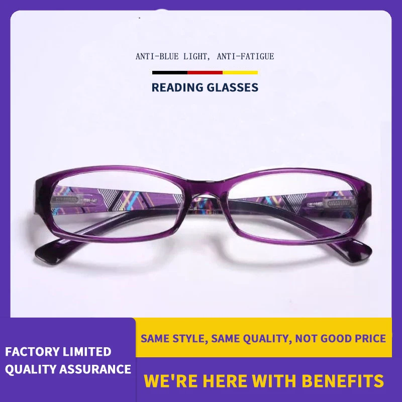 

Anti-Blu-Ray Reading Glasses Fashion Glasses Anti-Fatigue Retro Prescription Ladies Reading Glasses