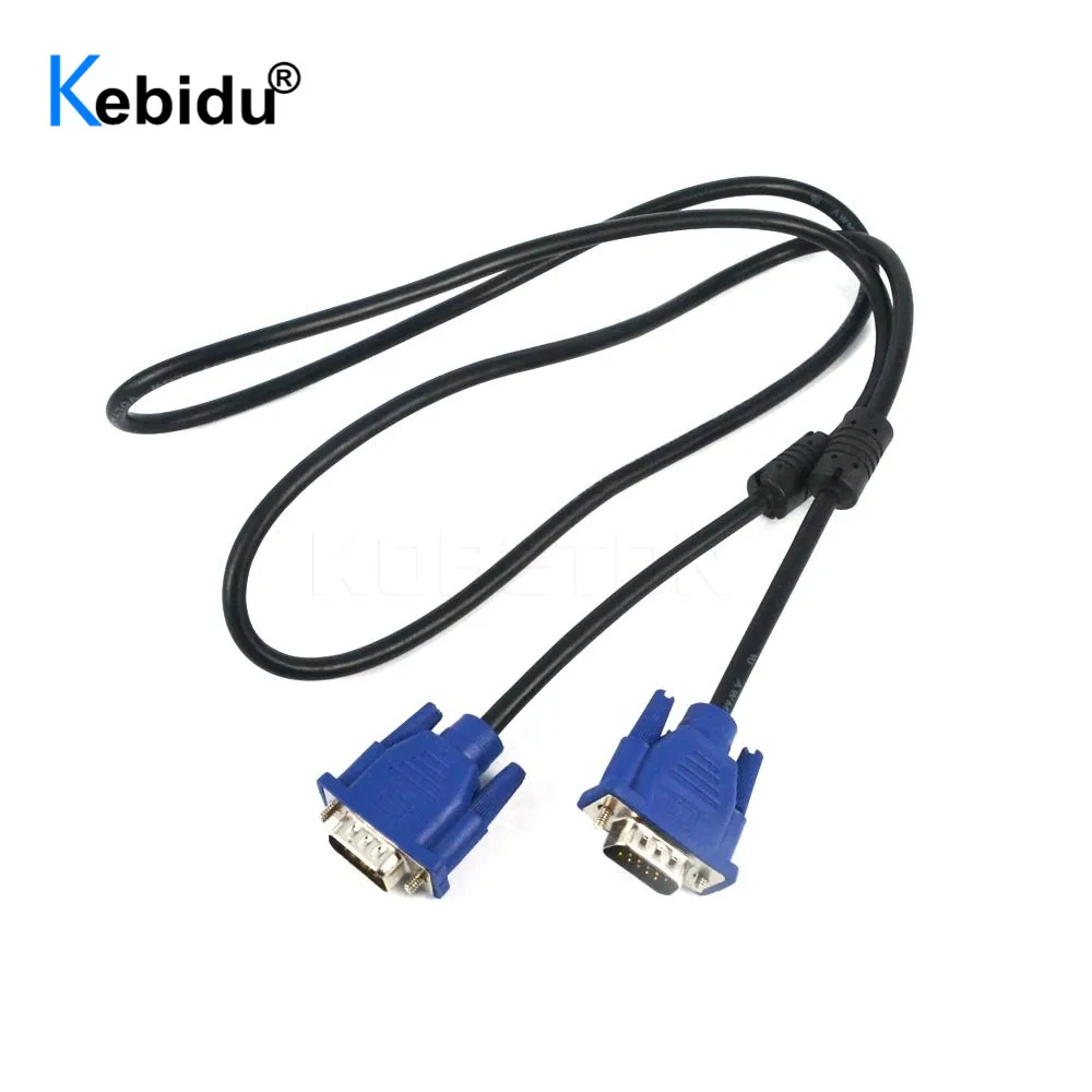 1.3m Length VGA Male to VGA Male Extension Cable Computer Monitor VGA Cable Connector For PC TV Adapter Converter