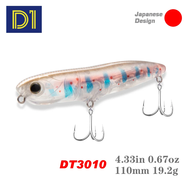 D1 Pencil Fishing Lures WTD Action 110mm 19.2g Floating Hard Baits Stickbait Wobblers For Carp Bass Pesca 2020 Fishing Tackle