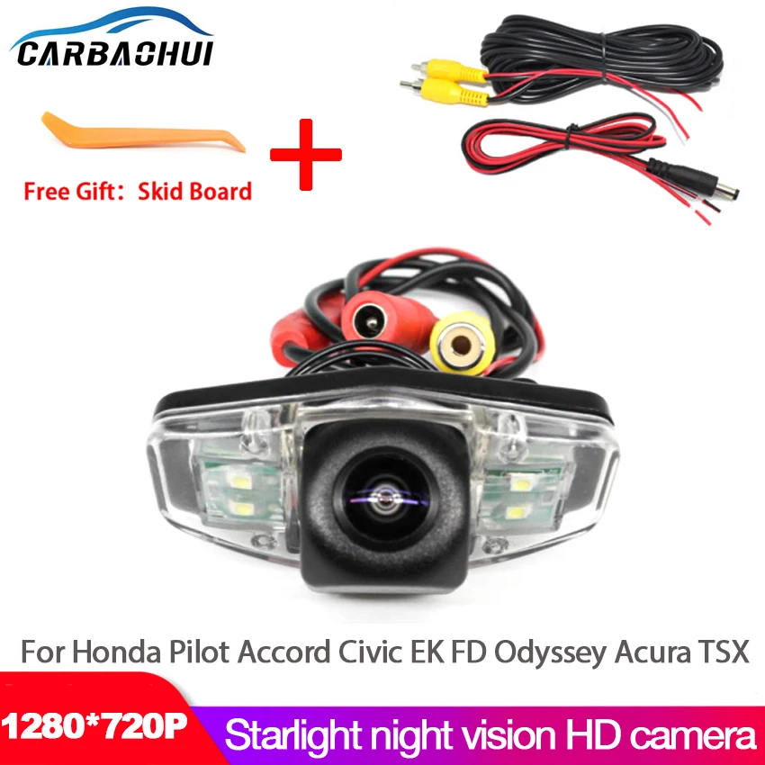 

HD 1280*720 Fisheye RearView Camera Car Vehicle Reverse Parking Accessories For Honda Pilot Accord Civic EK FD Odyssey Acura TSX