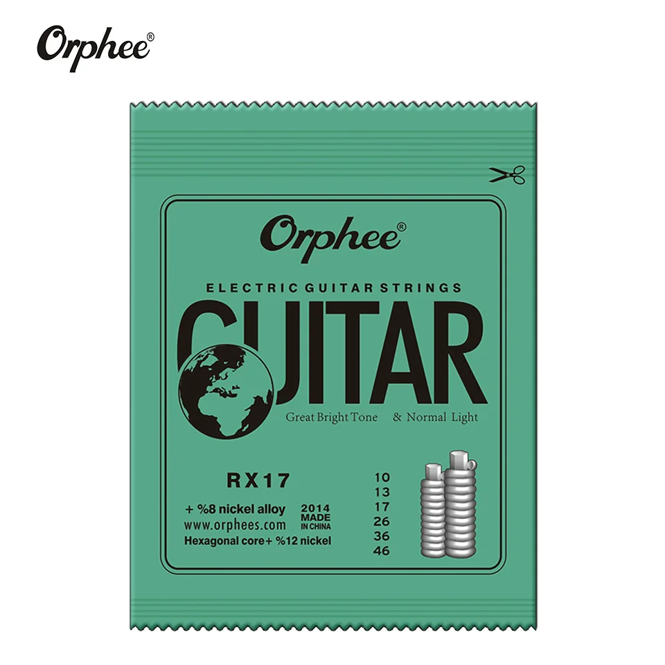 Orphee Electric Guitar String RX15 RX17 RX19 Super light Nickel Plated Steel Electric Guitar Strings