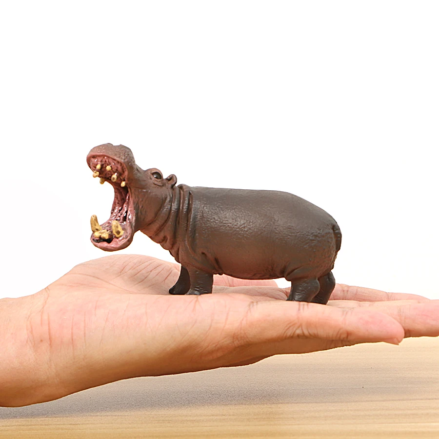 Simulation Wild Animals toys Model Rhinoceros Hippo Action Figures Toy Africa Wild Animals Figurines Decoration Model Kid Toy