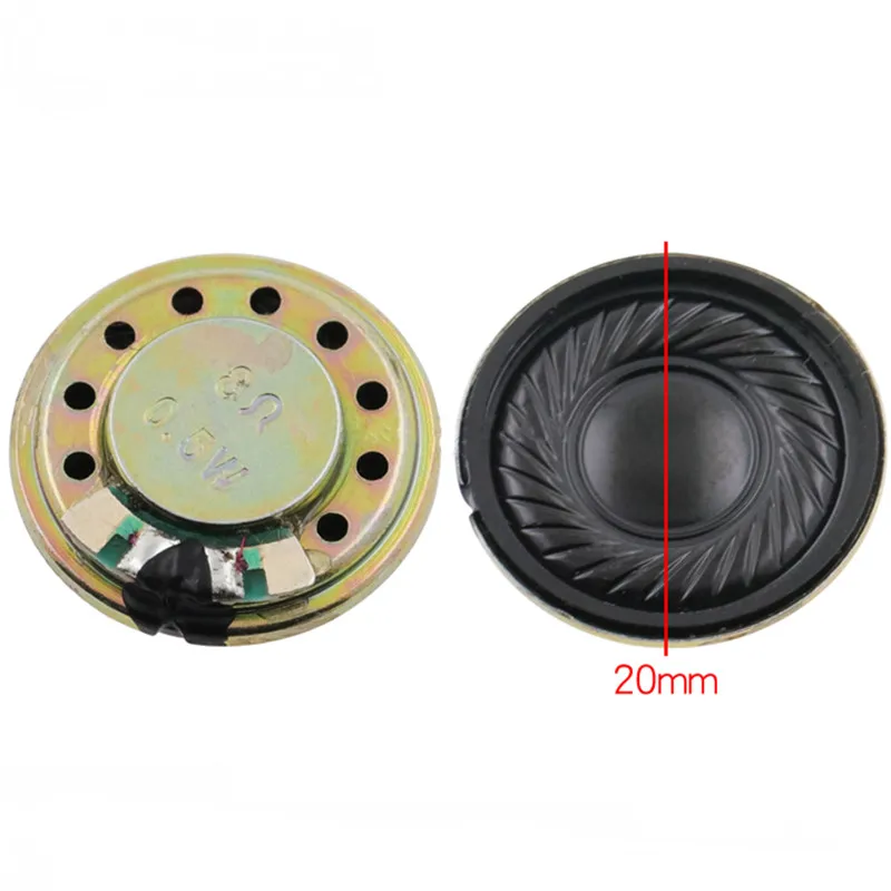 1PCS 0.5W 8R Horn Loud Speaker Buzzer Ringer 20MM 23MM 28MM 30MM 36MM 40MM 8 ohm 0.5W Small loudspeake