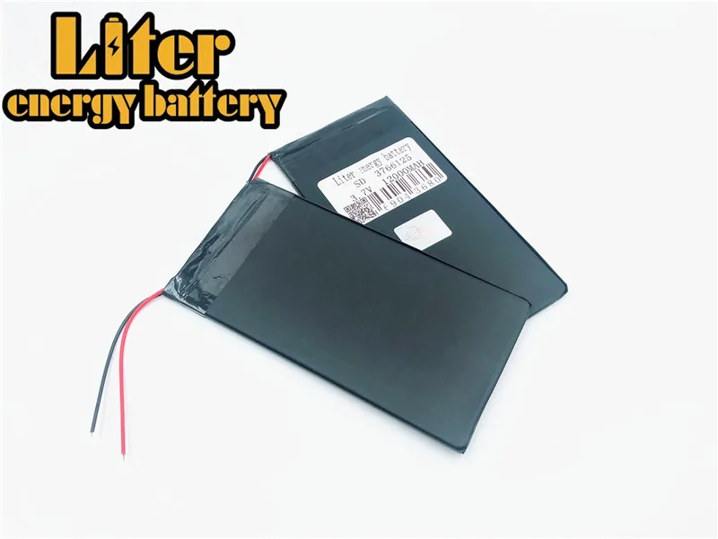 7.4v 12000mah U30gt U30gt1 U30gt2 Tablet Battery Plates 66mm * 3.7mm  Length 125mm 2  3766125 3566125