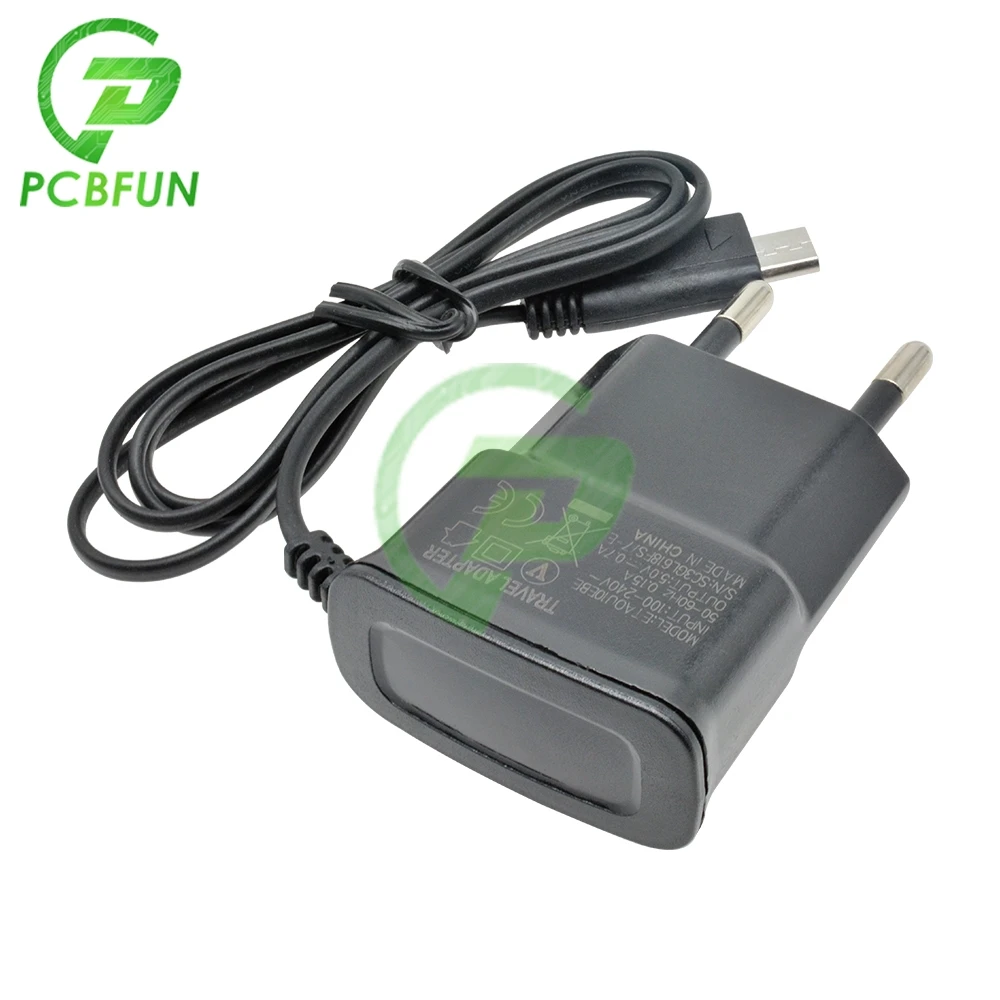 AC 5V 0.7A Micro USB EU Plug Home Wall Charger Cable Wire Adapter Charger Power Supply Home Travel Use for Mobile Phone Office