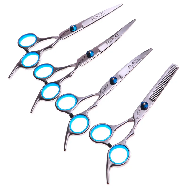 6inch Stainless Steel Pet Dogs Gromming Scissors Up Down Curved Shears Sharp Edge Animals Cat Barber Cutting Thinning Shears Kit