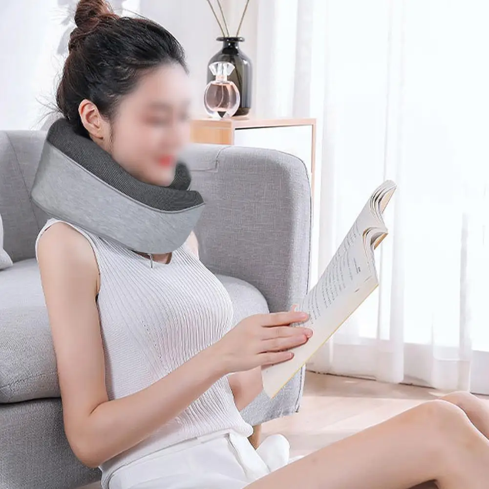 Travel Pillow Memory Foam Car Neck Pillow Ergonomic Adjustable Car Neck Support Airplane Travel With Patch Earplugs Storage Bag