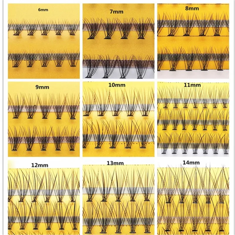 Extensiones de pestañas individuales 10D de tacto suave, 60 piezas, extensiones de pestañas naturales, volumen ruso, cilios, Nesura, herramienta de