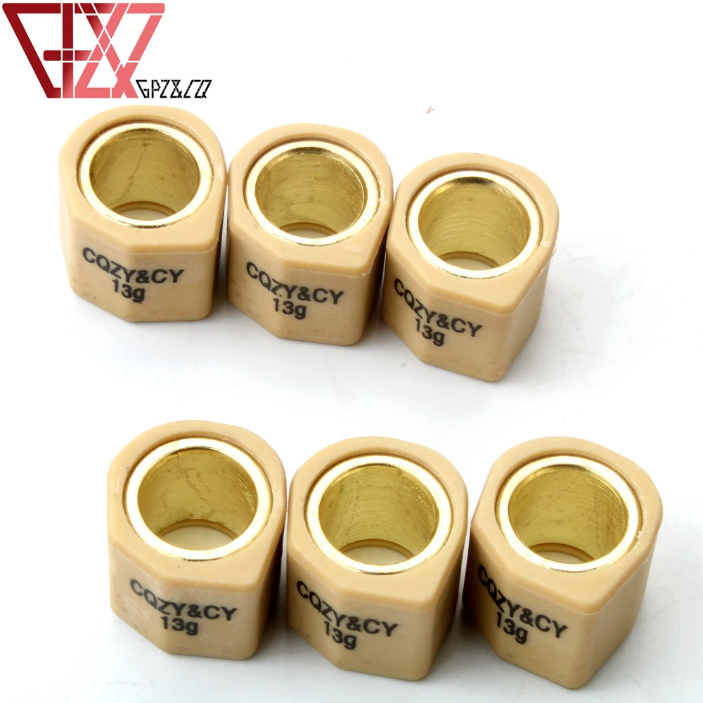 6pc Racing Roller Set Weight 9gram 11gram 13gram 15gram 20x17mm For Piaggio Hexagon 125 LX LXT GTX Runner X9 180 Scooter Engine