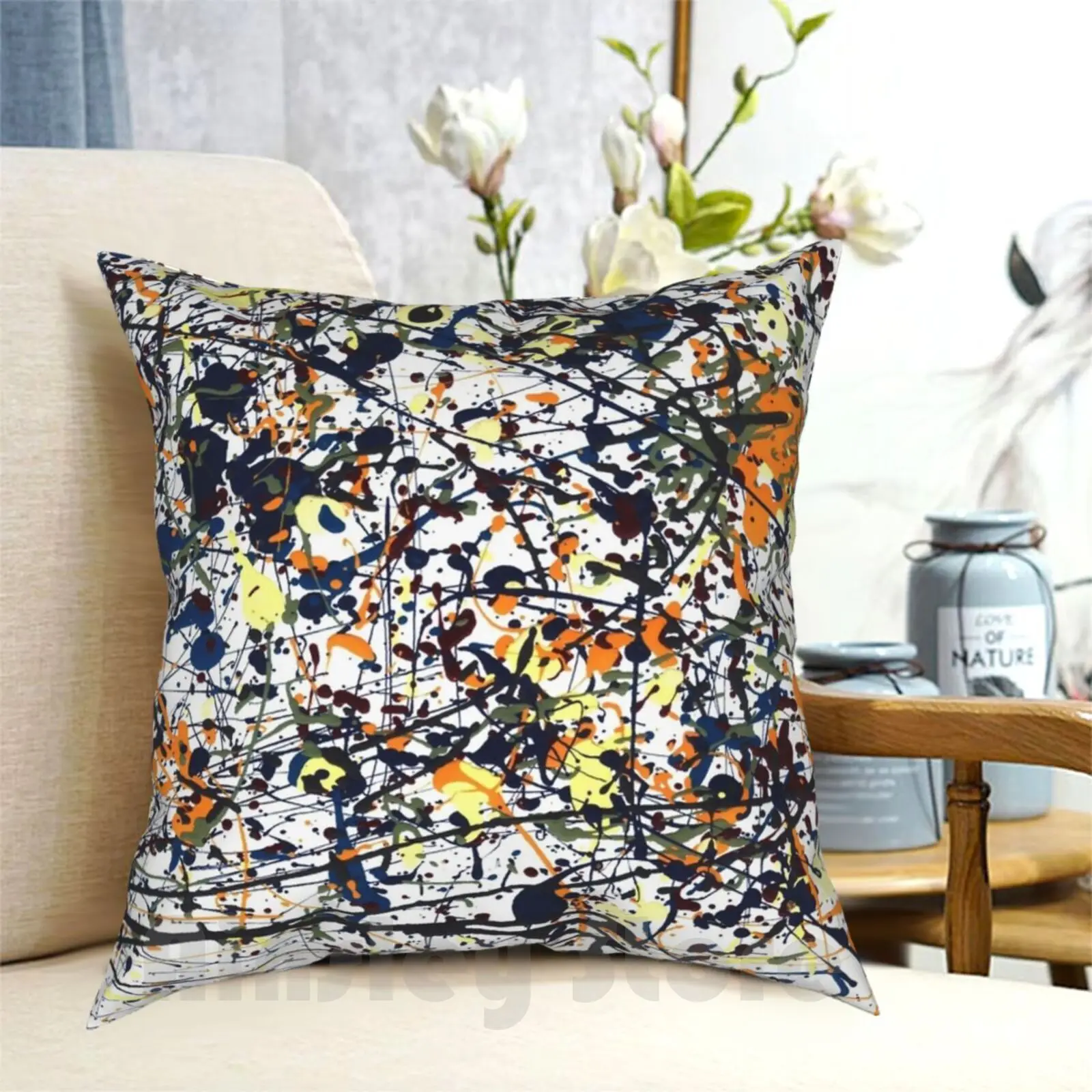 

Наволочка Mijumi Pollock с принтом, домашняя мягкая наволочка «сделай сам», Mijumi Mijumi Pollock, Mijumi Art Jackson Pollock Jackson