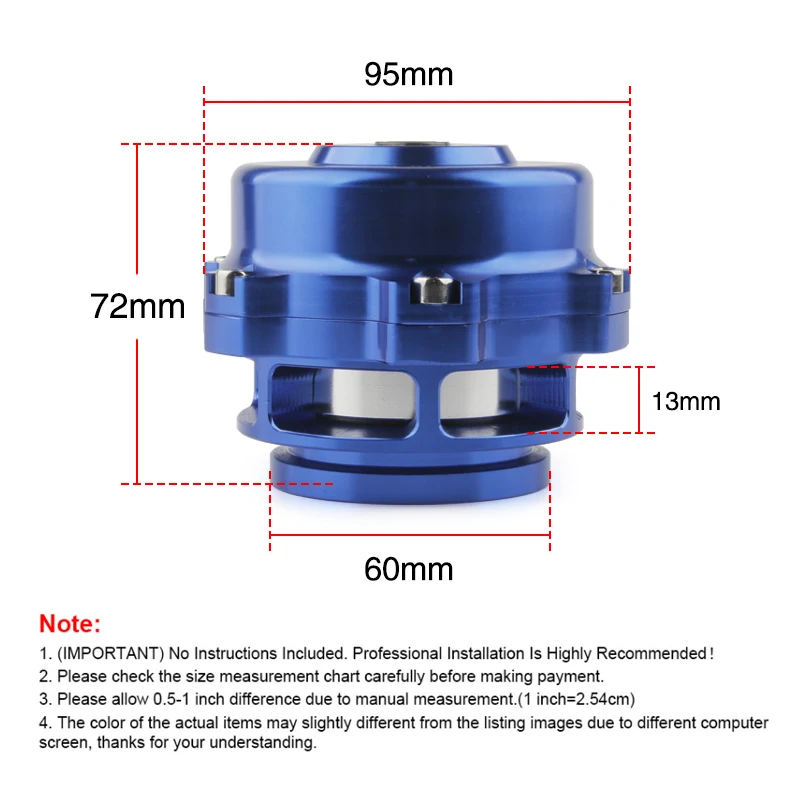 Universal 50MM V Band Blow Off Valve / Weld On Aluminum Flange with logo or not logo