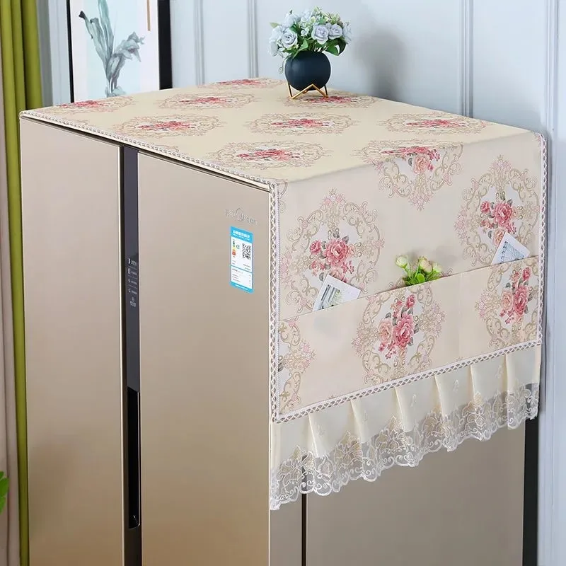 New Refrigerator Dust Cover Dust Cloth Single Door Double Door Refrigerator Towel Cover Microwave Oven Protective Cover Towel