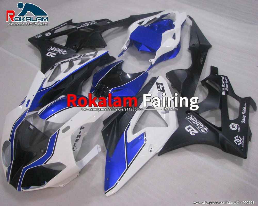 

Bodywork For BMW S1000RR 2010 2012 2013 2014 S1000-RR 10 11 12 13 14 White Blue Black Motorcycle Fairing Kit (Injection Molding)