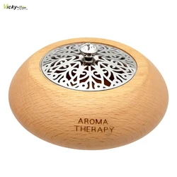 Diffusore per aromaterapia con olio essenziale copertura in legno in acciaio inossidabile Aroma fragranza ecologica legno diffuso rinfrescante