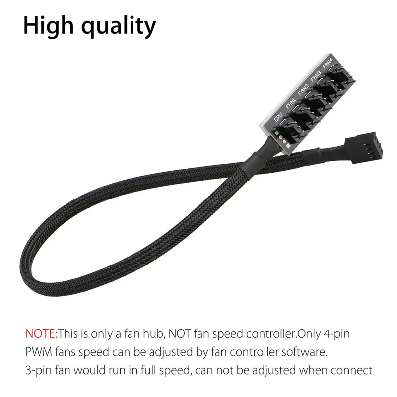 1 to 4 5 4pin 3pin Molex PWM CPU Cooler Case Chasis Cooling Fan Power Cable Hub Splitter Adapter