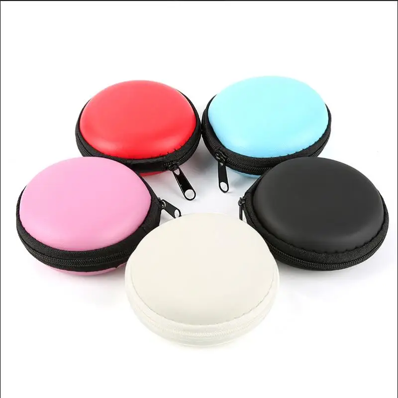 1 Pack Earphone Holder Case Storage Lightweight Carrying Hard Bag Box Case For Wired Earphone Headphone 5 Optional Colors