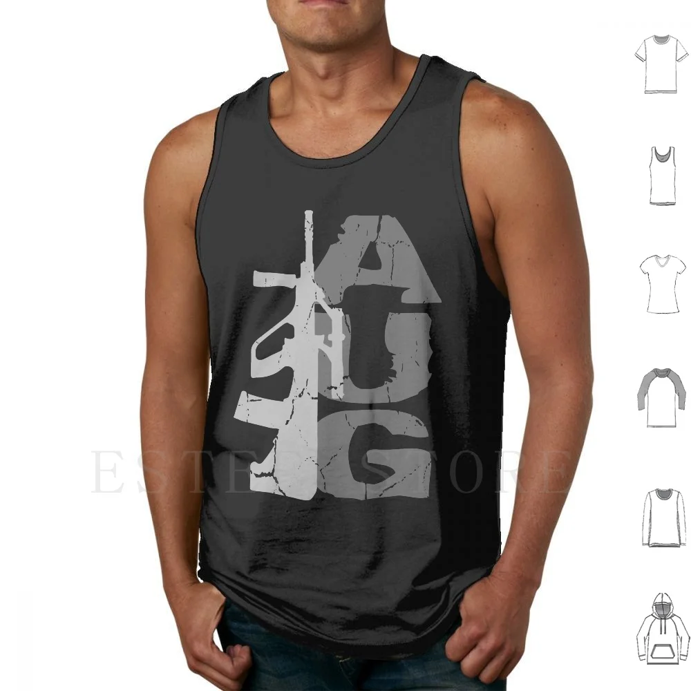 

Aug Tank Tops Vest Cotton Styer Aug Gavino7 Gavin Dewing Gun Rifle Assault Firearms Gld