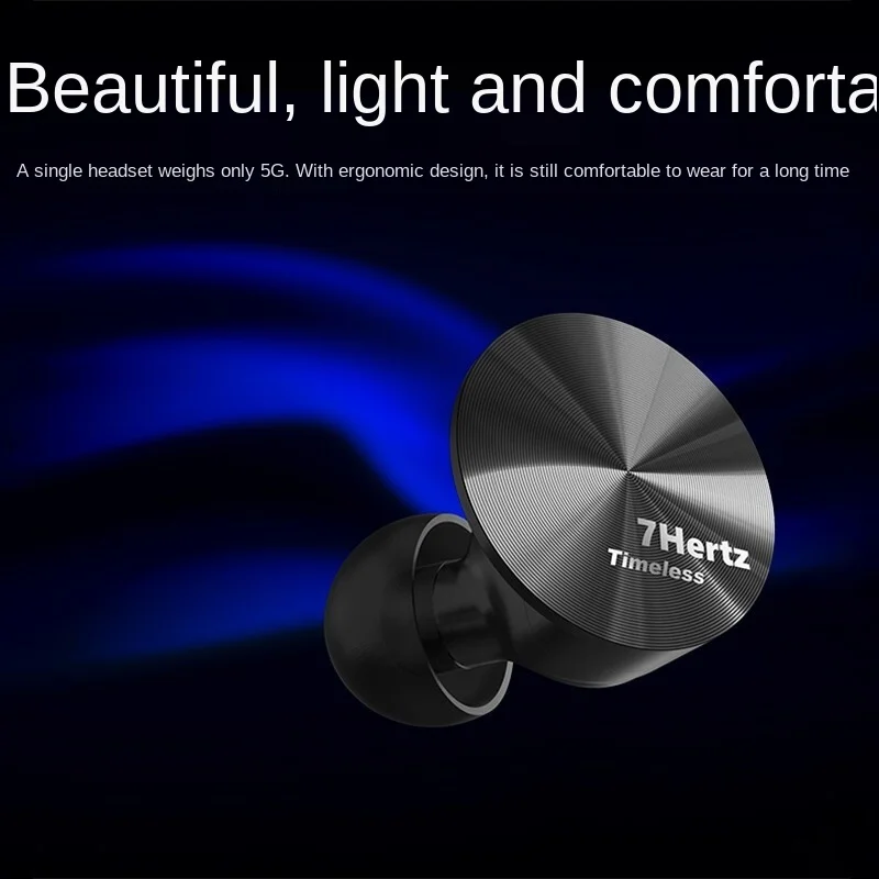 سماعة رأس مسطحة خالدة 7 هرتز داخل الأذن سماعات أذن سلكية مضخم صوت MMCX معدني عالي الدقة HiFi سماعة رأس للموسيقى كابل قابل للفصل 7 هرتز