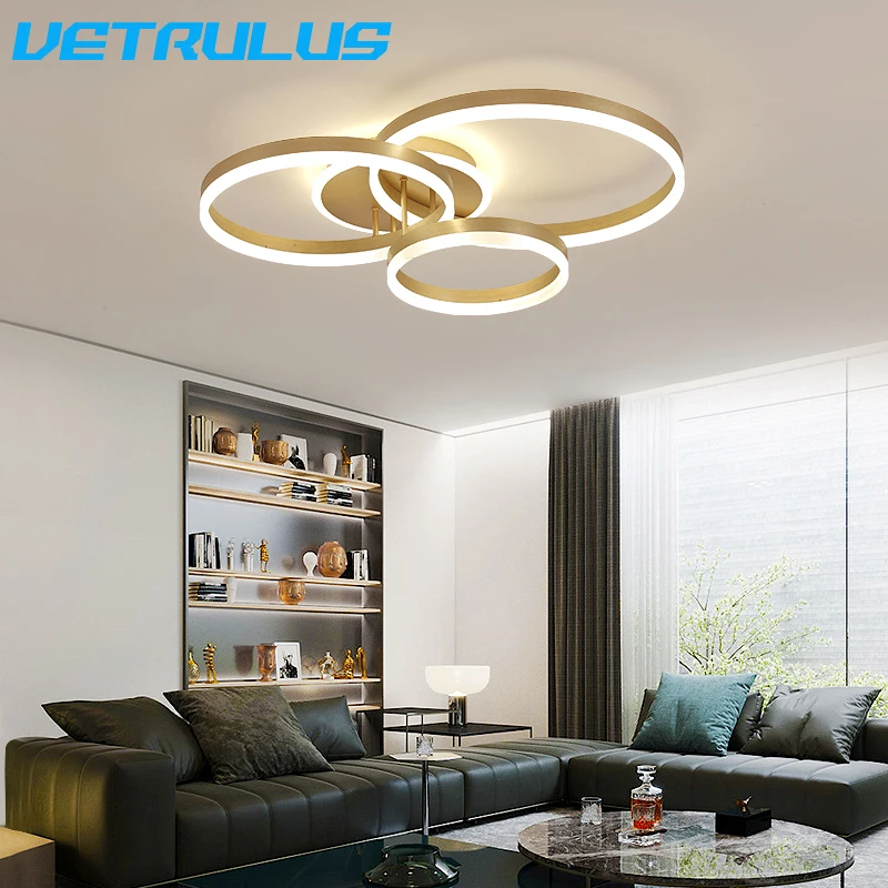 

Modern Ceiling Lamp Nordic Led Chandelier Surface Mounted Circle Light Living Dining Room Foyer Home Decor Fixture Hall Luminair