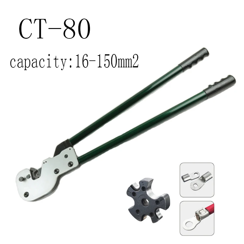 CT-150 large YO terminal crimping tool professional copper tube terminal crimper for non-insulated cable links 16-150mm2