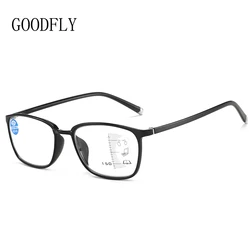 Progressive Multifocal Reading Glasses Men Women Blue Light Blocking Glasses Super Light Square Computer Glasses Presbyopic 2022