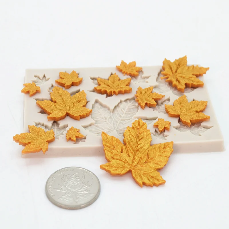 Silicone Mold Leaves Resin Kitchen Cake Baking Tool DIY Pastry Chocolate Fondant Moulds Dessert Lace Decoration Supplies