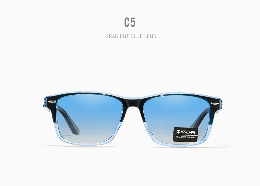 KDEAM TR90 Rahmen und Farbverlauf polarisierte Brille UV100 % Herren-Angelsonnenbrille, langlebiges Material – Detail 16