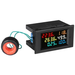 Taidacent Electric Energy Monitor Voltage Ampere Meter Panel Digital 240V 100A AC Volt Amp Watt Meter Display Digital VU Meter