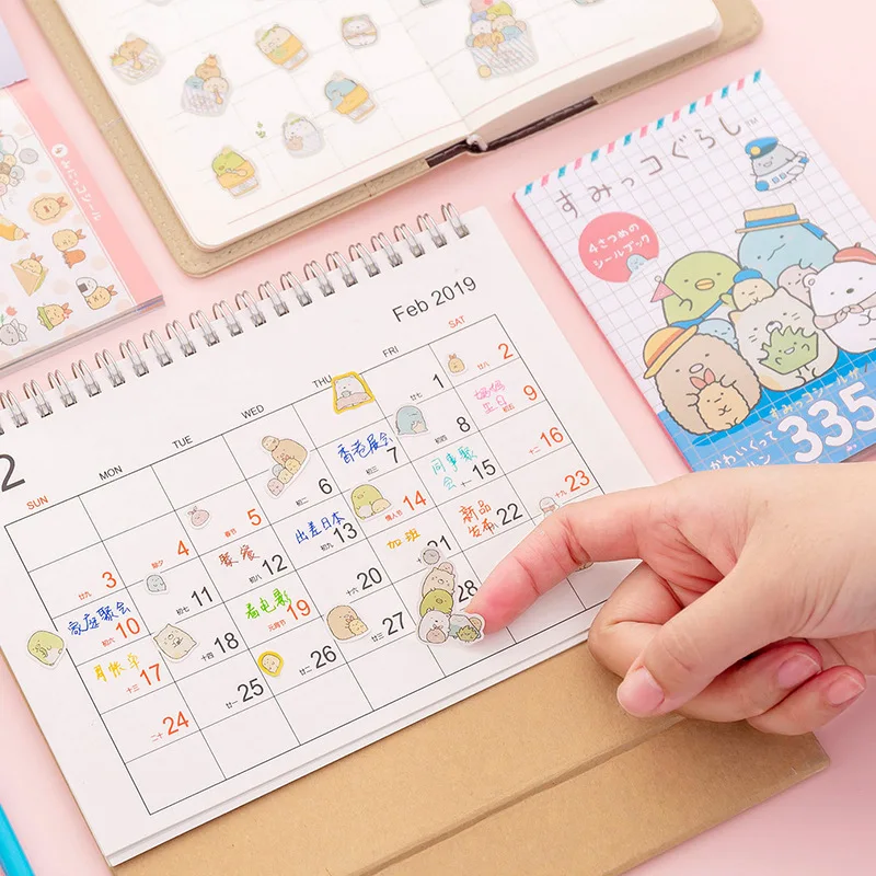 Sumikko Gurashi-adesivos decorativos, etiqueta de scrapbooking, diário, papelaria, álbum, telefone, planejador, livro, 335 unidades/pacote