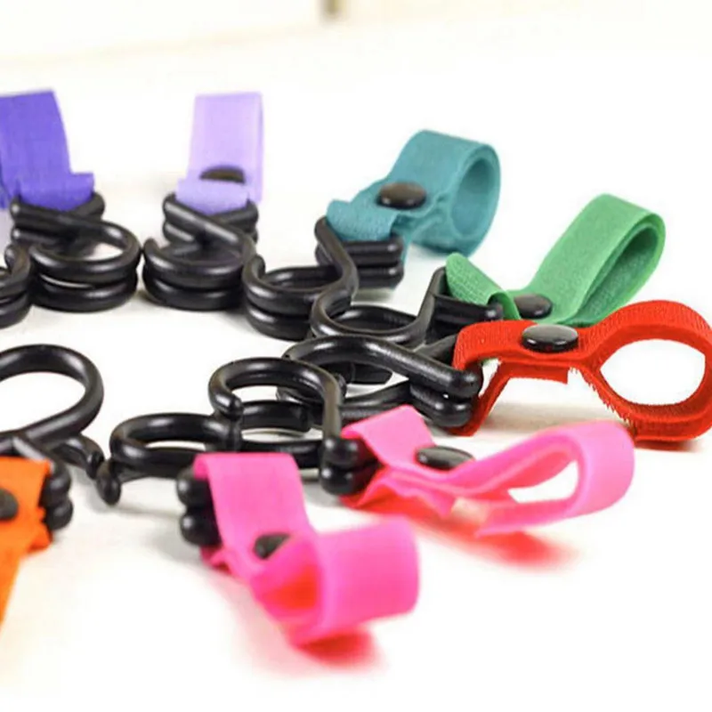 10Pc Baby Stroller Hook Multi-Purpose Magic Stick Pram Pushchair Hanger Hanging Strap