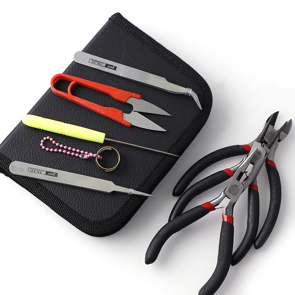 8/9/10PCS/Set Jewelry Making Tools with Plies and Scissor Beading Tool Kit Cutting Pliers for DIY Tools Package Beaders Tweezers