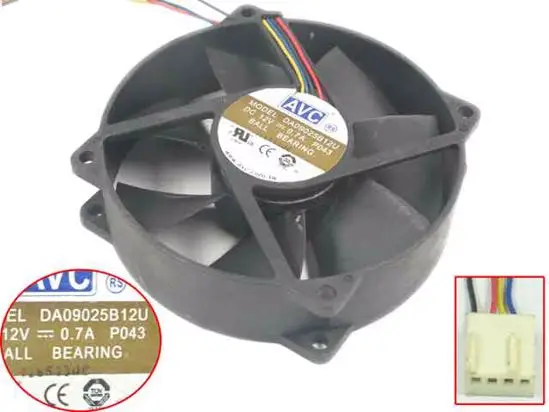 

AVC DA09025B12U P043 Server Cooling Fan DC 12V 0.7A 92x92x25mm