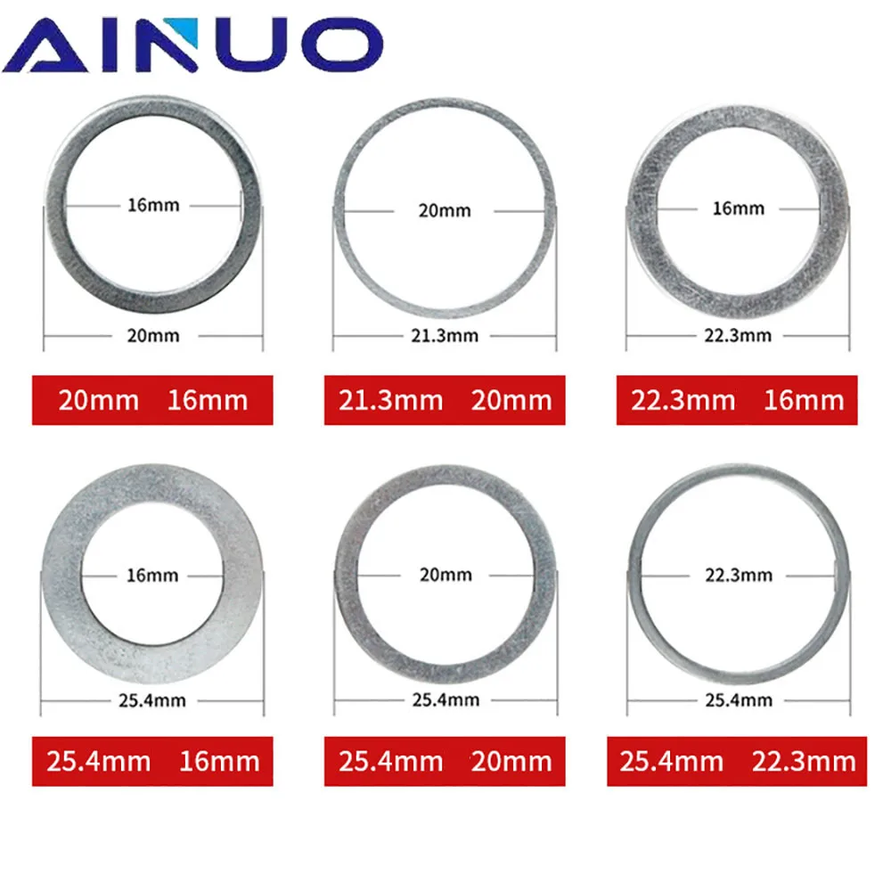 2Pcs 16mm-50mm Circular Saw Blade Cutting Ring Tct Carbide Cutting Disc Conversion Ring Woodworking Tools