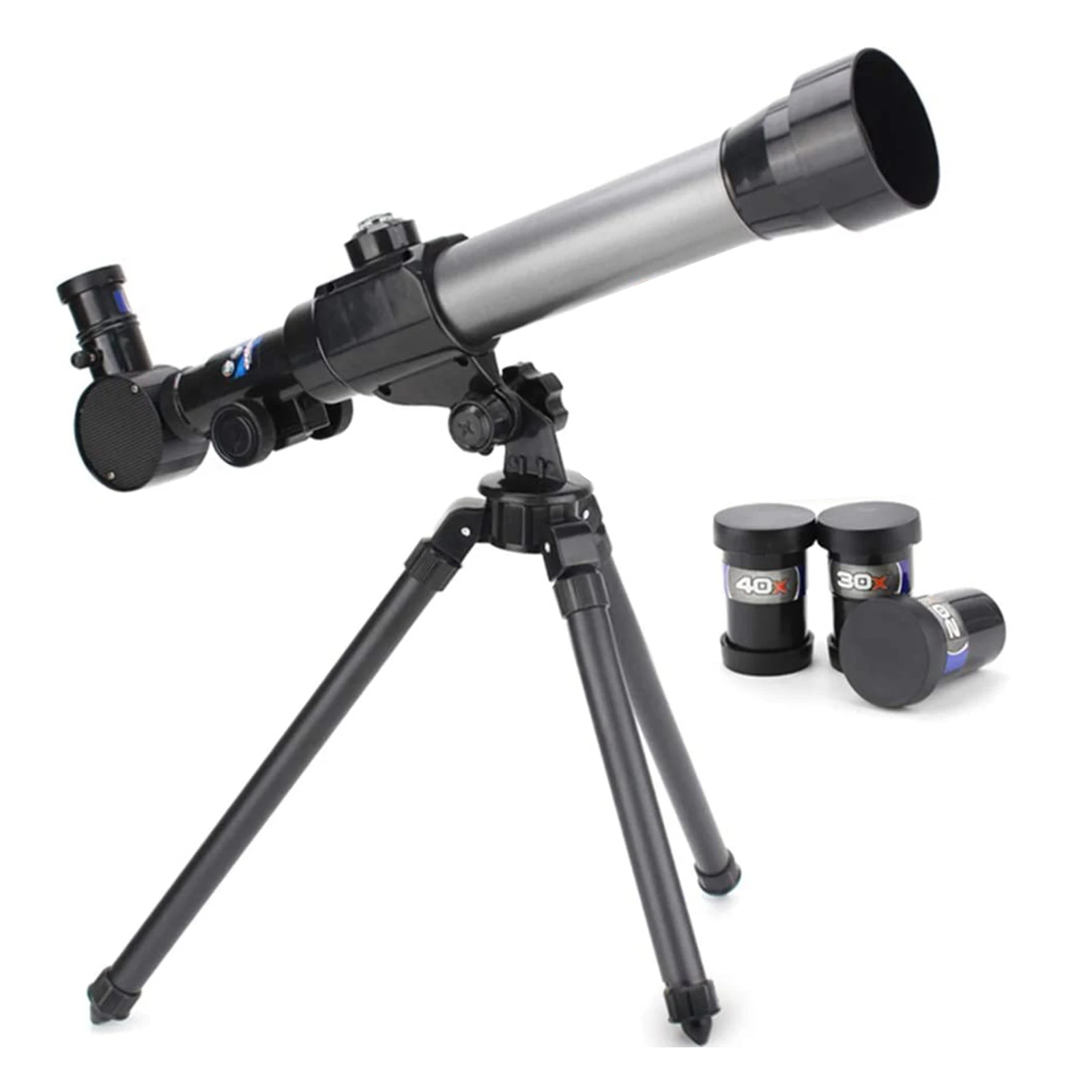 Portable Travel Telescope for Kids, Starter Scope, Astronomical Refractors, Telescopes with Adjustable Tripod, 50mm