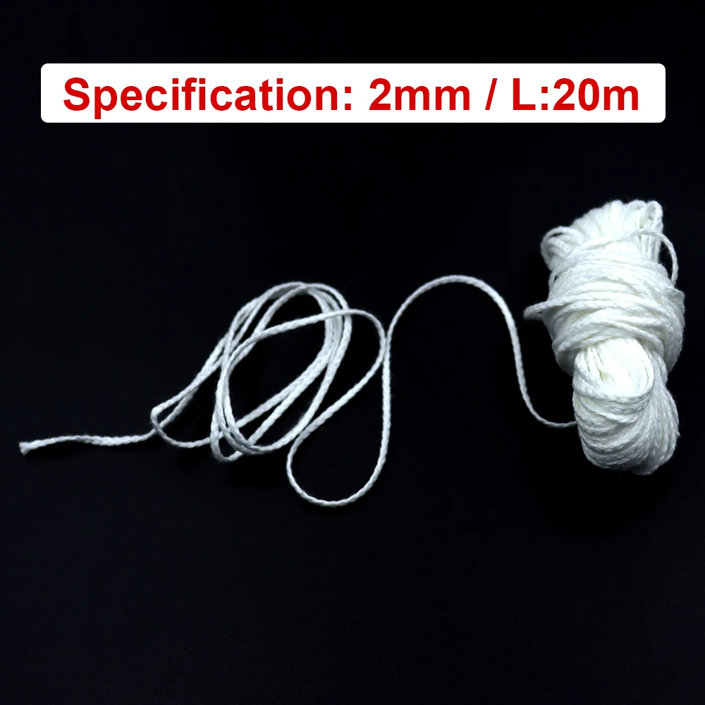 Cotton thread 20M candle wick lighting hemp rope beeswax smokeless wick lighting wax DIY ignition rope thread thread auxiliary t