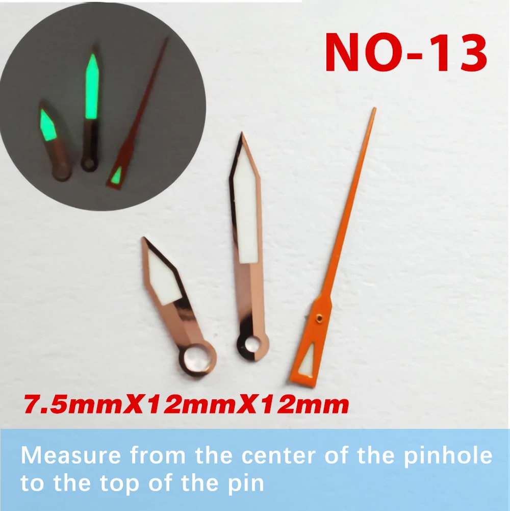 N  pointer watch accessories super bright blue, green and gold pointer suitable for NH35 movement pointer, NH36