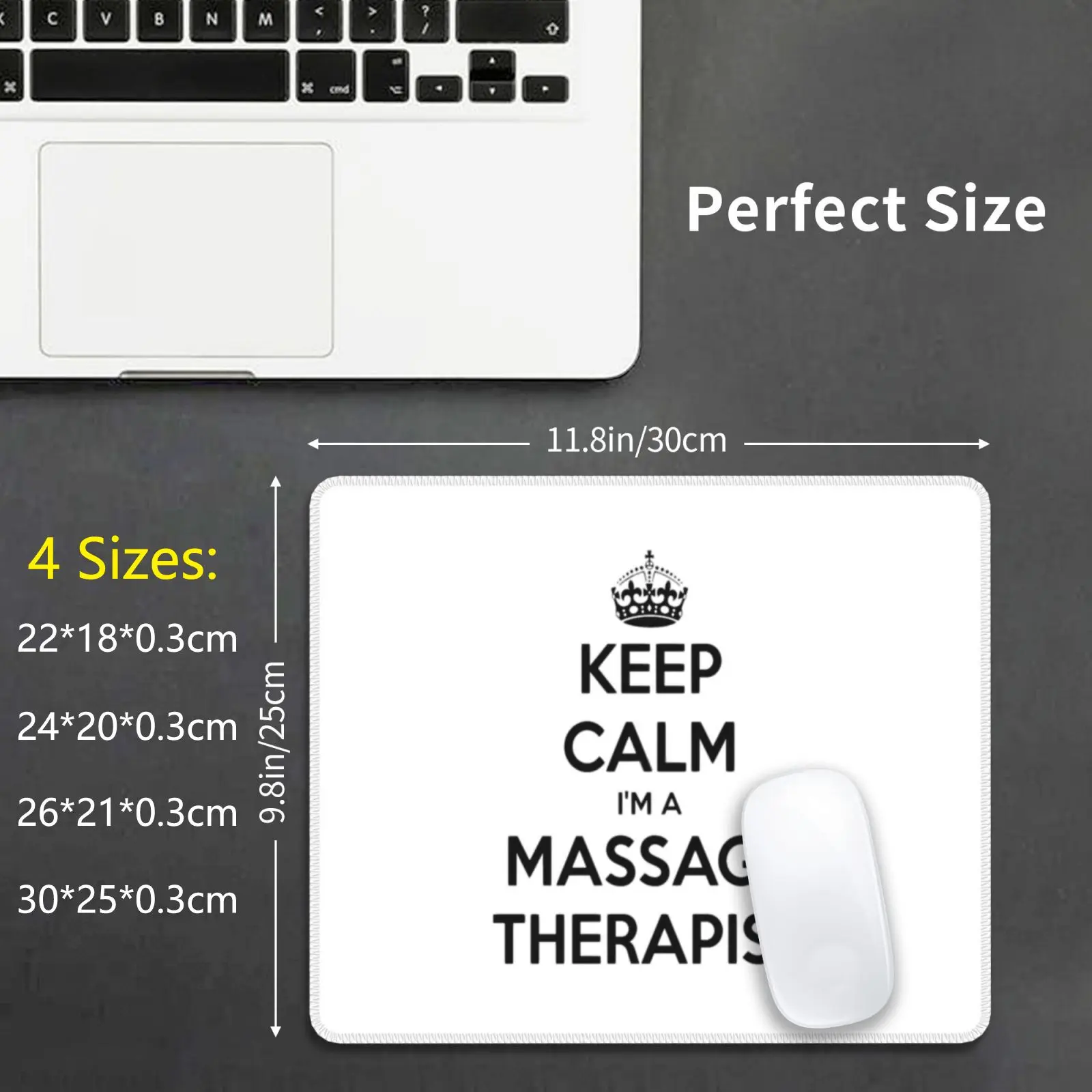 Keep Calm I Am A Massage Therapist Black Text Mouse Pad DIY Print Cushion Keep Calm Parody Health Wellbeing