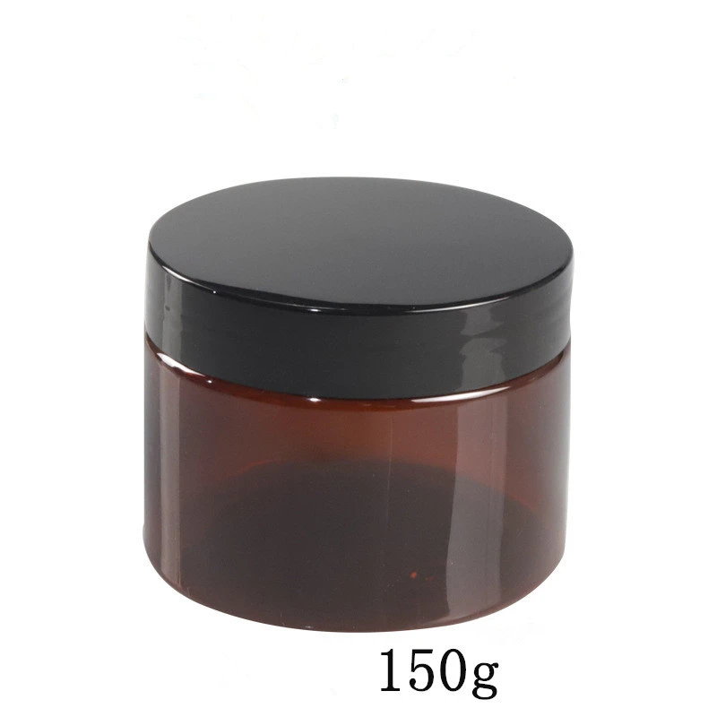 

30pcs/lot 150g Amber color large plastic jars 150ml empty sugar salt scrub packagings jar 5oz Brown plastic container wholesale