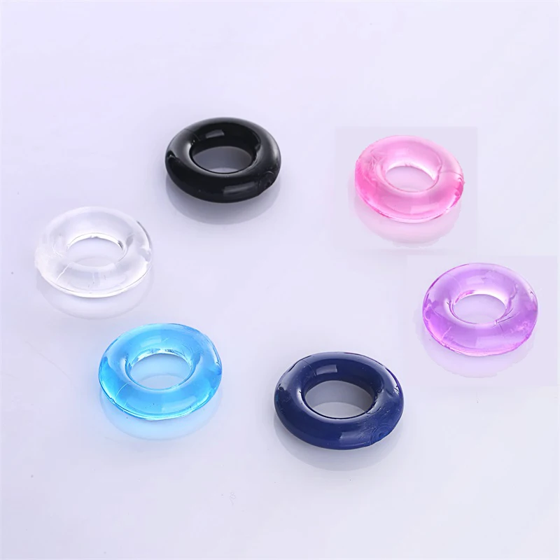 Penis Enlargement Silicone Lock Sperm Cock Ring Male Ejaculation Delay Chastity Device Penis Sleeve Cockring Sex Toys for Men