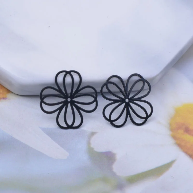 100 Stück AC6249 16mm Messing Blumen-Anhänger Verbinder DIY Schmuck Ohrring-Zubehör – Detail 11