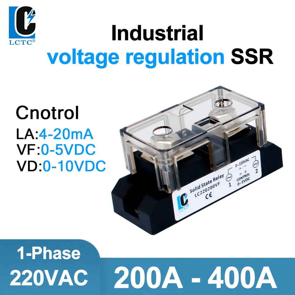 

High Power Voltage regulation SSR Industrial Voltage Regulator Model 200A 300A 400A 4-20mA / 0-10V/ 0-5V Solid State Relay