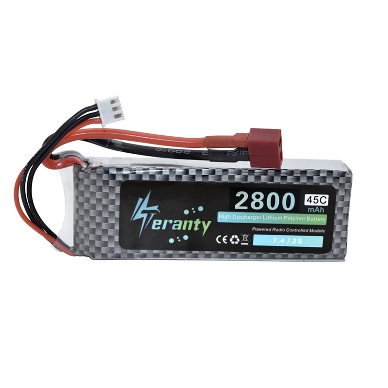 Oryginalny Wltoys 144001 2s 7.4 V 2800mAh akumulator bateria Lipo i ładowarka dla Wltoys 1/14 144001 RC samochodów łódź bateria Lipo