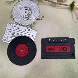 Troqueles de corte de Metal con música de casete de cinta de Audio, plantillas troqueladas para álbum de recortes DIY, grabado en relieve de tarjetas de papel