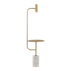 marble floor light LED floor lamp italy design marble base brass color LED 8W with holding pallet living room lighting