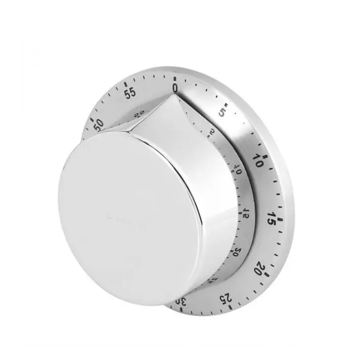 20PCS Stainless Steel Magnetic Kitchen Timer Body Mechanical Timer Alarm Cooking Countdown Clock 60 Minutes Kitchen Timer SN4019