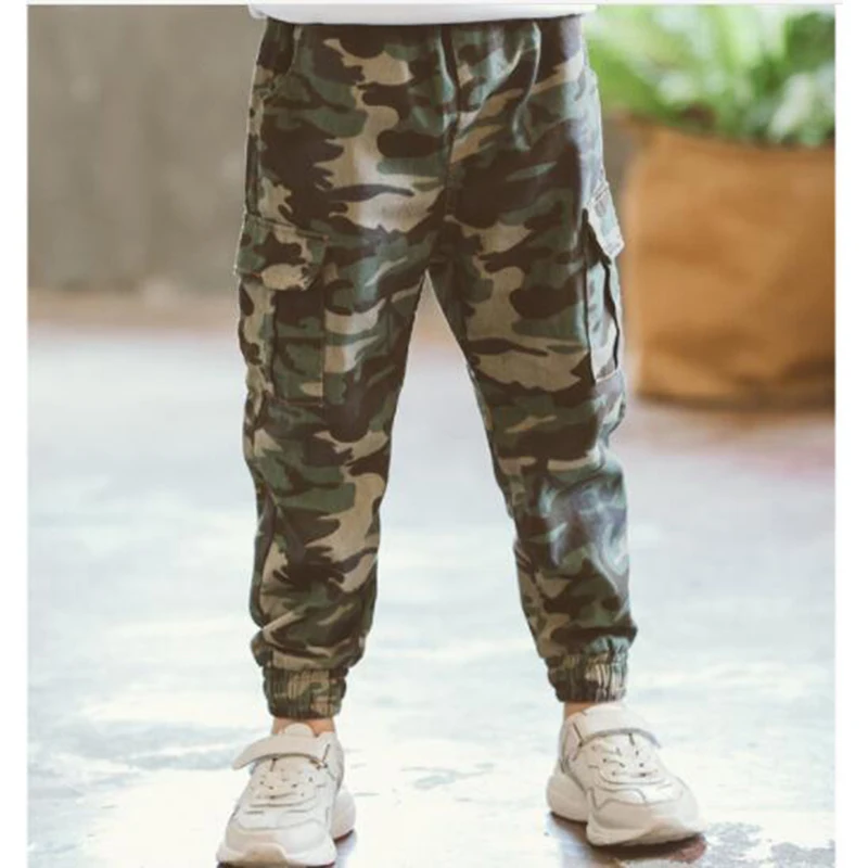 2024 Spring Autumn Boys Pants Kids Clothing Boys Camouflage Pants Cotton Kids Full Length Pants Children Trousers Military Pants