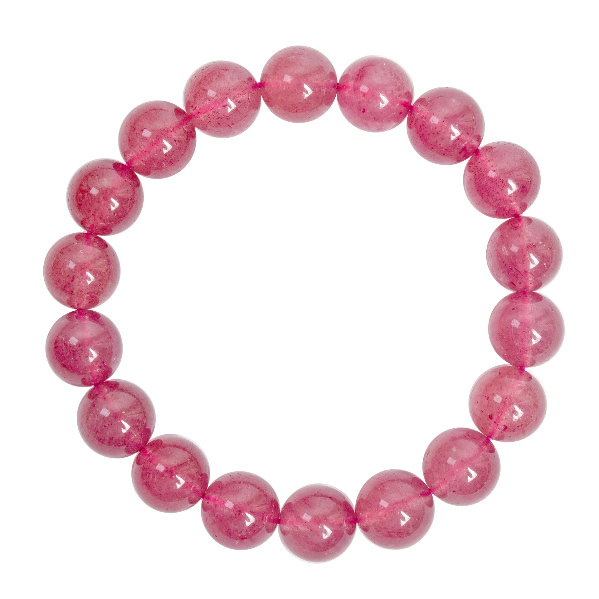 

Top Natural Red Strawberry Quartz Bracelet Jewelry For Woman Man Gift Crystal Round Beads Gemstone 8mm 9mm 10mm 11mm 12mm AAAAA